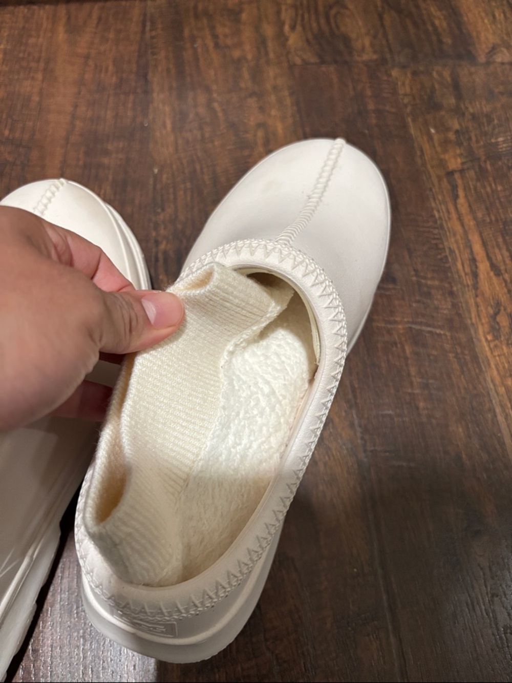UGG Tasman x white removable sock slip on clog shoe rain boot - Picture 5 of 7